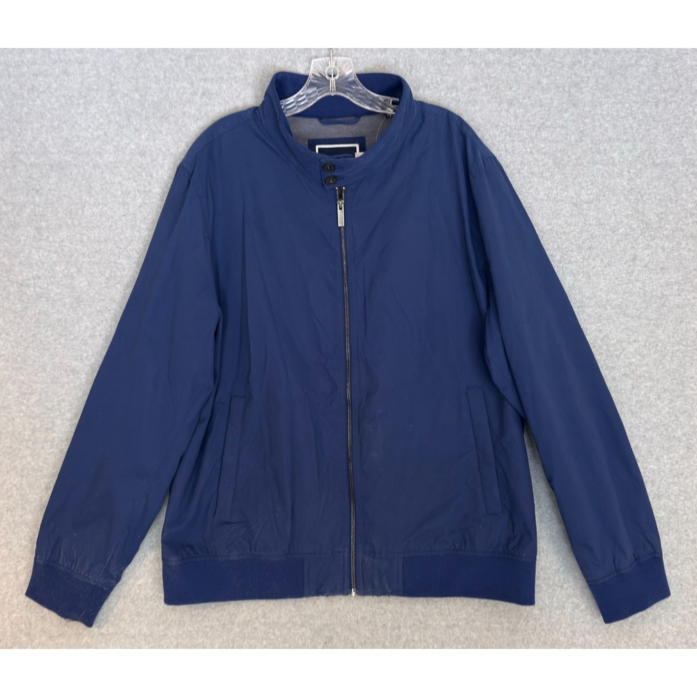 NEW! Club Room Golf Jacket Mens XL Blue Full Zip Mock Neck Casual MSRP $125.00